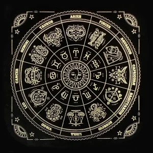 Black Gold Print Tarot Tablecloth For Divination Altar Tablecloth Guidance Divination Fate Tarot Deck Board Games For Party
