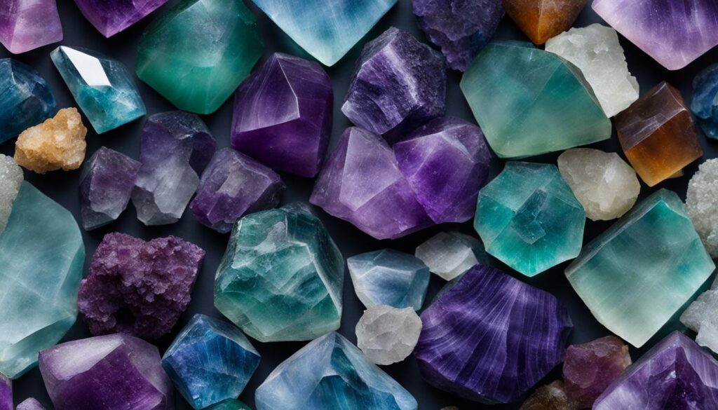 different colors of fluorite