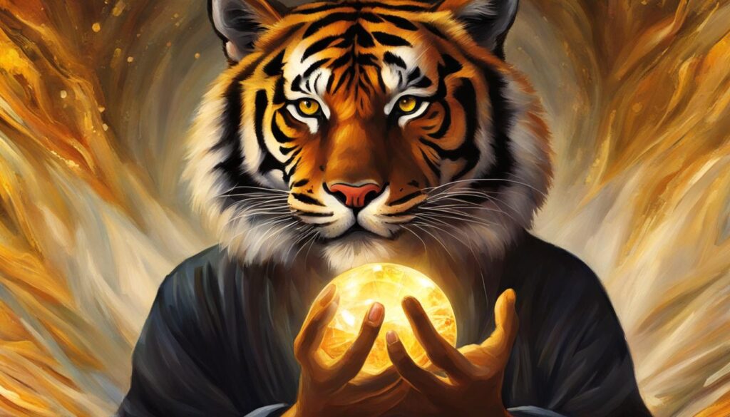 meditation with tiger's eye