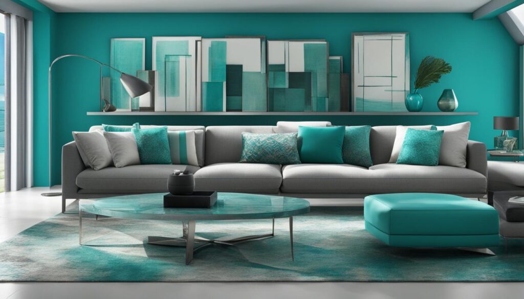 Minimalist turquoise and silver design