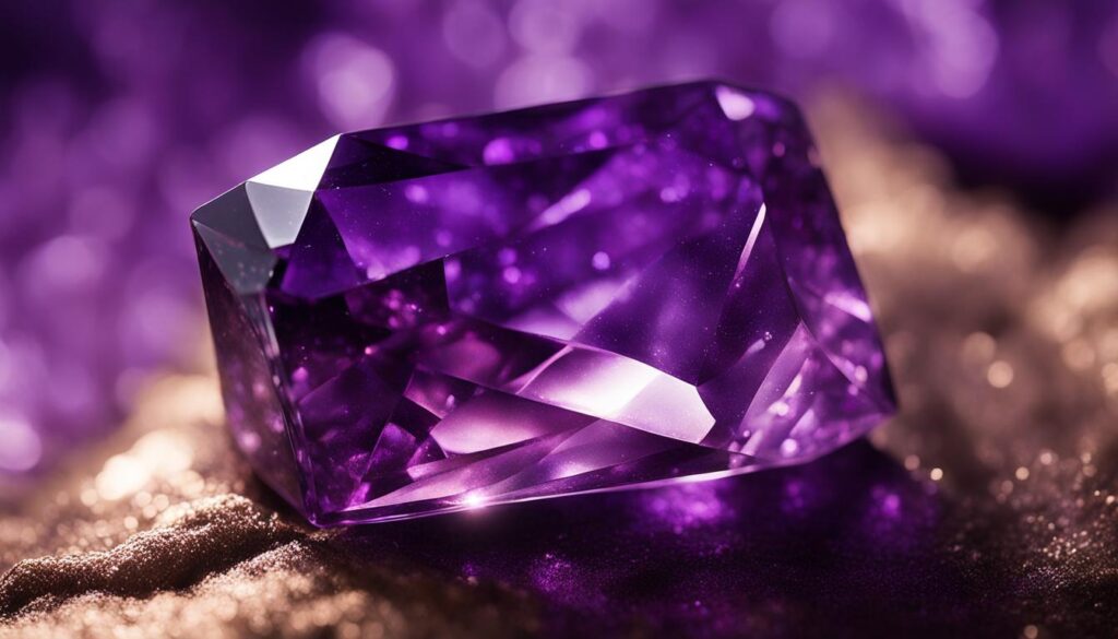 amethyst with sparkles