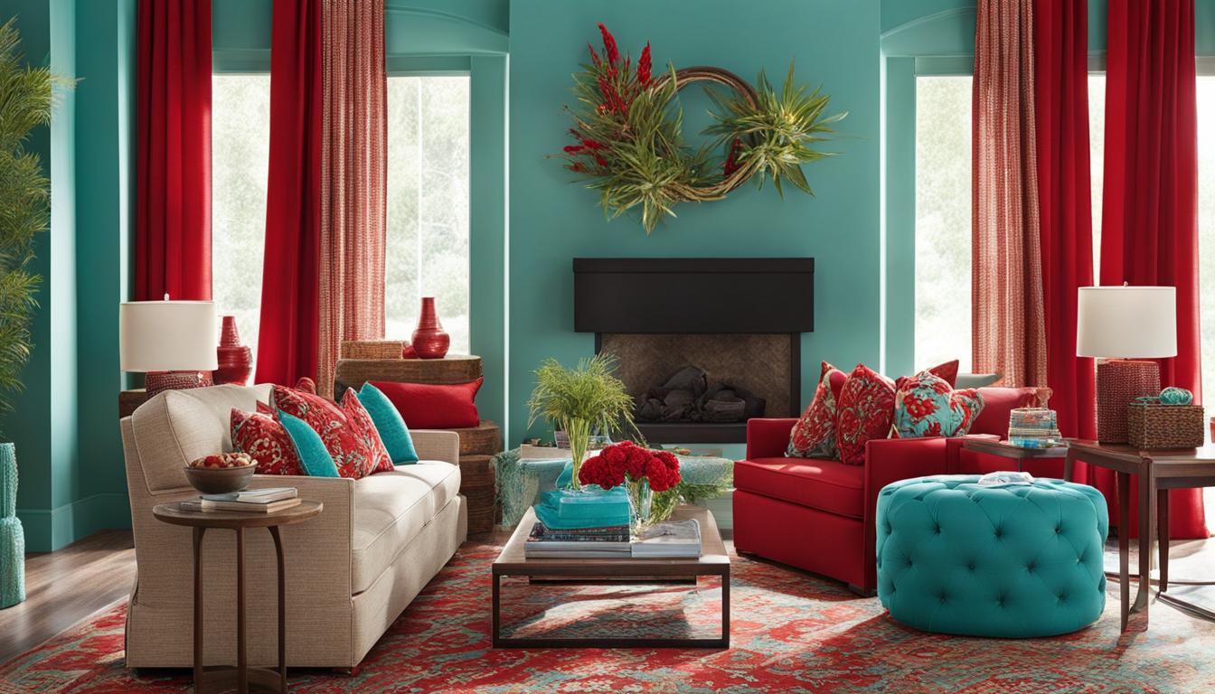 does turquoise go with red,