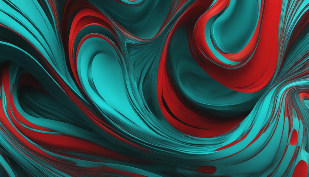 turquoise and red color mixture